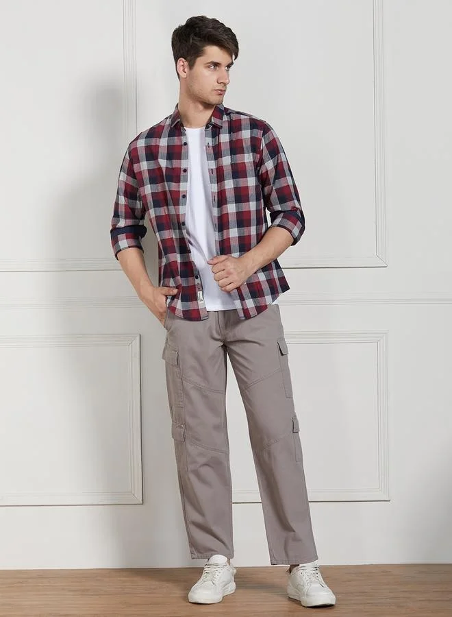 Dennis Lingo Men’s Relaxed Fit Mid Grey Cargo Trousers – Functional and Trendy