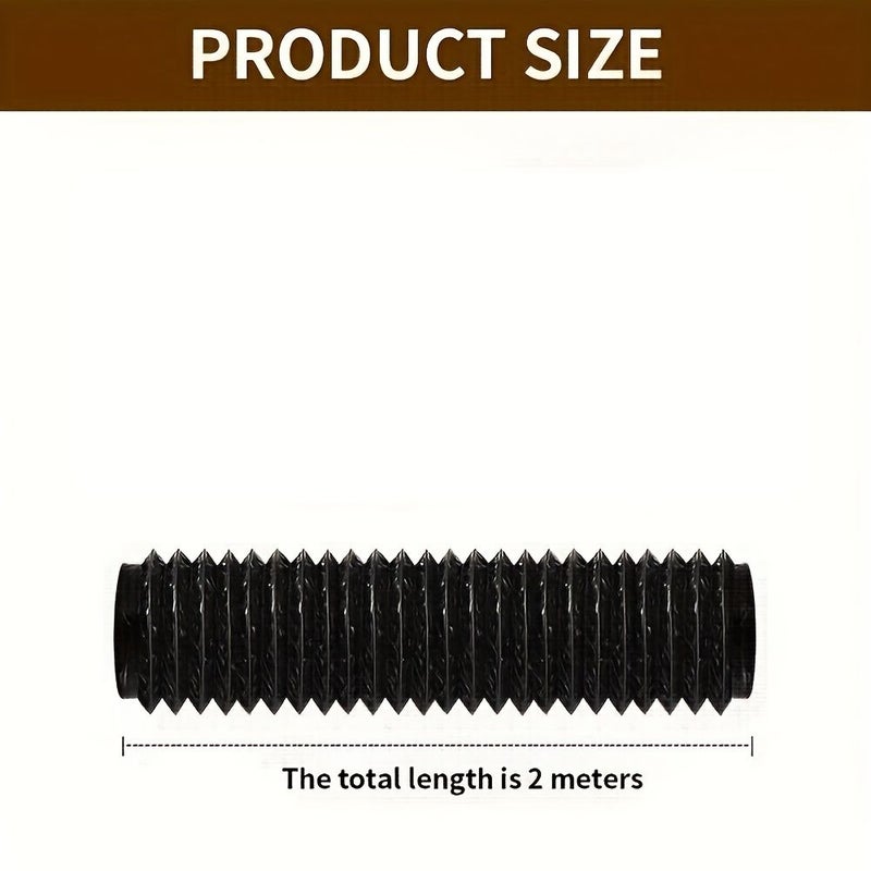 PVC Hose Exhaust Ventilation Duct 10 Centimeter Diameter 78.74 Inch Length with 2 Clamps 1 Set for Mobile Air Conditioner Dryer Exhaust Fan Vent System - Image 2