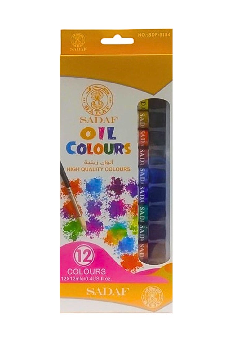 Sadaf - Oil Colours High Quality Colours 12 Colours x 12ml - Image 1