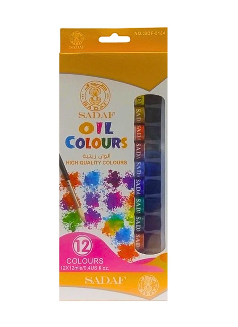 Sadaf - Oil Colours High Quality Colours 12 Colours x 12ml - Image 1