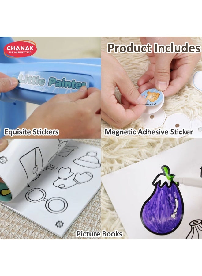 Chanak 4 In 1 Multi Function Sketchpad & Sports Board Set For Kids Drawing Easel, Basketball Game, Ring Toss & Archery Set With Accessories Magnetic Whiteboard Art And Learning Toy (Color as per Availability) - Image 5
