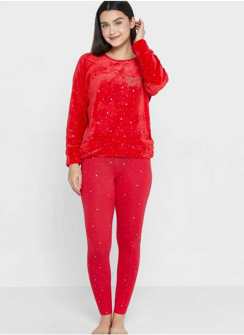 Ann Summers Time To Shine Lounge Set Red