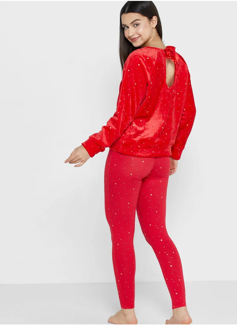 Ann Summers Time To Shine Lounge Set Red