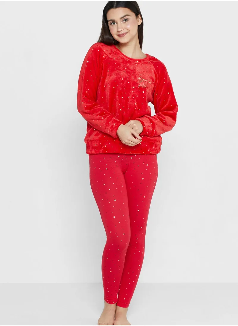 Ann Summers Time To Shine Lounge Set Red