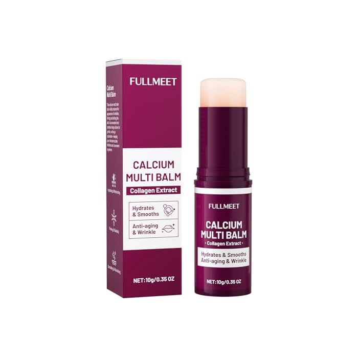 Calcium Multi Balm, Calcium Volume Multi Balm, Wrinkle Core Stick, Korean Collagen Moisturing Stick, Anti-aging, Hydrating, Firming Skin, Suitable for Eyes, Neck, Face, 9g