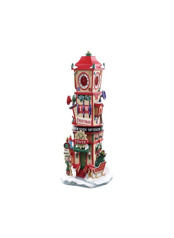 Lemax Christmas Village Countdown Clock Tower - 73333 - Image 1