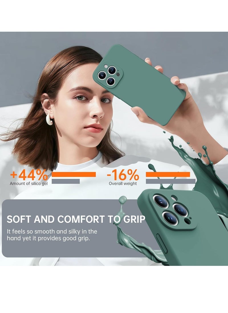 Raxoom iPhone 16 Pro Max Case with 2 Screen Protectors - MagSafe Compatible, Upgraded Camera Protection, Liquid Silicone Protective Case (6.9”) - Dark Green - Image 3