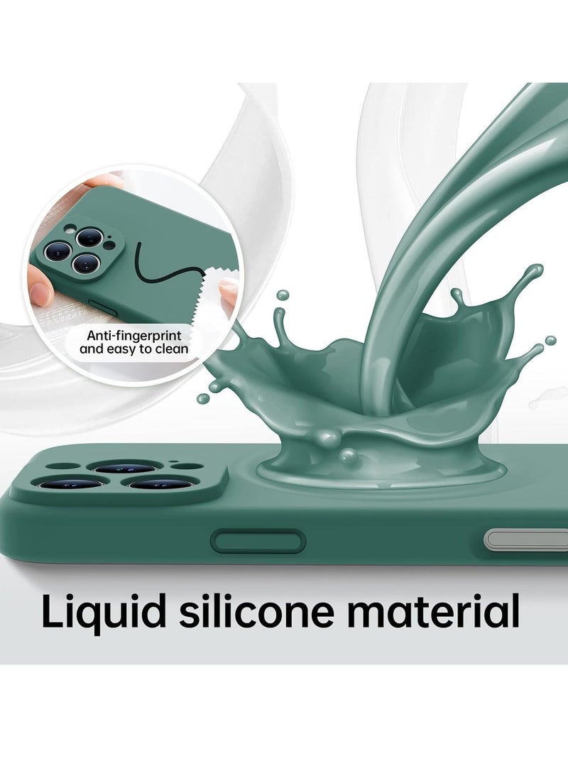 Raxoom iPhone 16 Pro Max Case with 2 Screen Protectors - MagSafe Compatible, Upgraded Camera Protection, Liquid Silicone Protective Case (6.9”) - Dark Green - Image 5