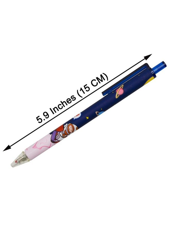 Maydahui 12Pcs Spaceman Gel Pen Retractable Printing Planet Pen Blue Mysterious Universe Black Ink For Astronaut School Party - Image 3