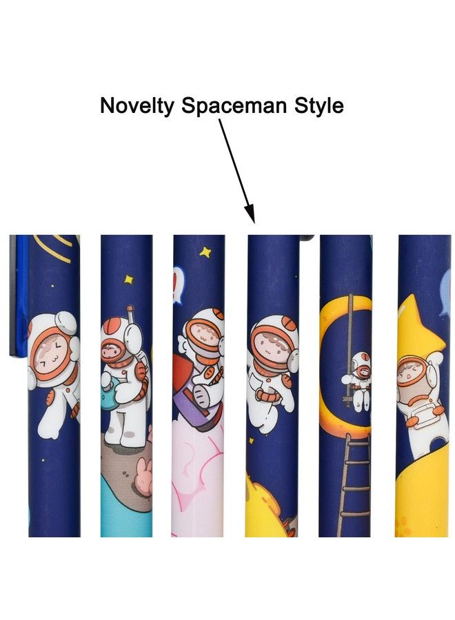 Maydahui 12Pcs Spaceman Gel Pen Retractable Printing Planet Pen Blue Mysterious Universe Black Ink For Astronaut School Party - Image 4