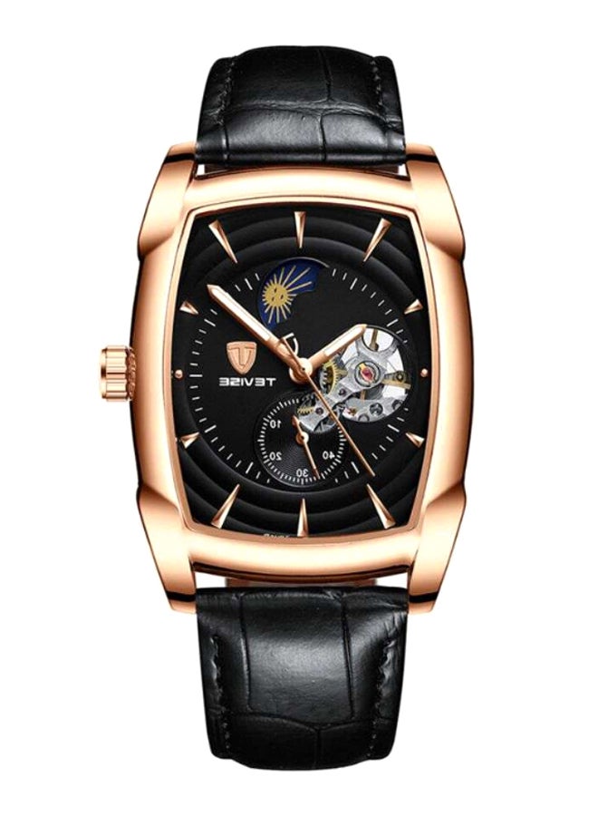 تيفيز ساعة يد مقاومة للماء بسوار كرونوجراف من الجلد men - Image 3