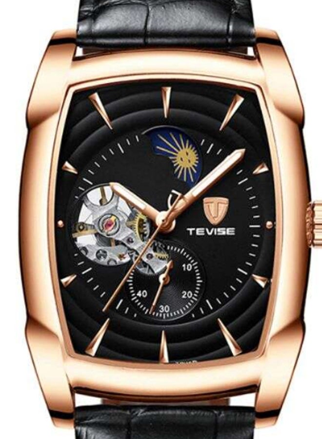 تيفيز ساعة يد مقاومة للماء بسوار كرونوجراف من الجلد men - Image 2