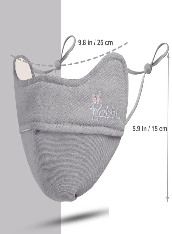 YUANST Winter Face Mask, Warm Windproof Face Cover, Balaclava Sun Protection Wind Protection for Winter Outdoor Sports Breathable, Washable Reusable (Gray) - Image 5