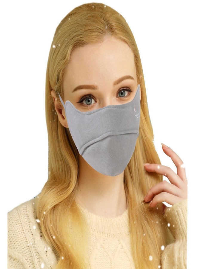 YUANST Winter Face Mask, Warm Windproof Face Cover, Balaclava Sun Protection Wind Protection for Winter Outdoor Sports Breathable, Washable Reusable (Gray) - Image 1