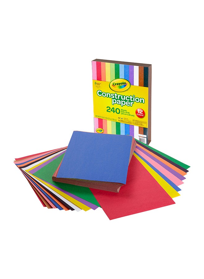Crayola Construction Paper, 240 Sheet 9 In x 12 in – Multicolour - Image 2