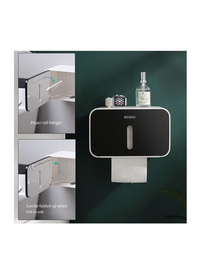 نيبمينينت موزع مناديل ورقية للمرحاض يثبت على الحائط أسود/ رمادي 21x13.5x13.5سنتيمتر - Image 3