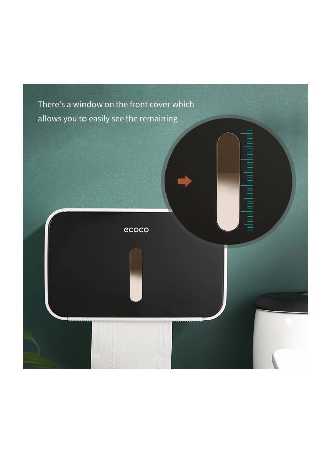 نيبمينينت موزع مناديل ورقية للمرحاض يثبت على الحائط أسود/ رمادي 21x13.5x13.5سنتيمتر - Image 2