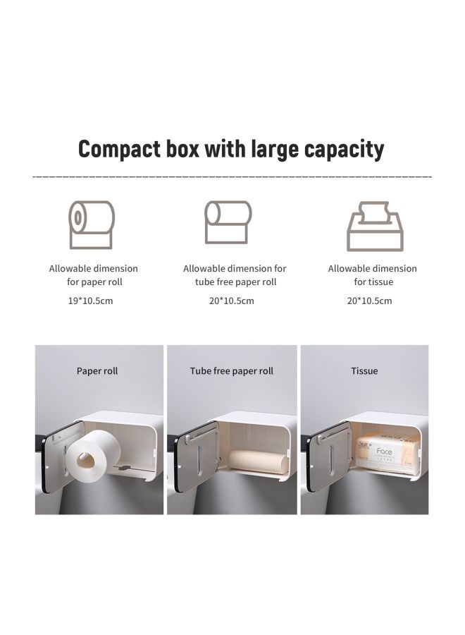 نيبمينينت موزع مناديل ورقية للمرحاض يثبت على الحائط أسود/ رمادي 21x13.5x13.5سنتيمتر - Image 4