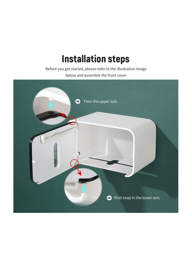 نيبمينينت موزع مناديل ورقية للمرحاض يثبت على الحائط أسود/ رمادي 21x13.5x13.5سنتيمتر - Image 5