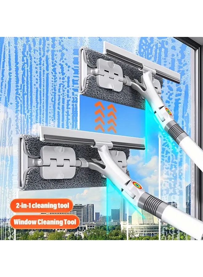 2 In 1 Window Cleaning Tool With PP Material Swivel Head And Extension Pole - Image 4