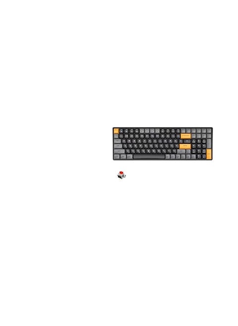 For Aigo A100 Gaming Mechancial Keyboard - Red Switch Hot Swappable - PBT keycaps - Detchable USB C Cable - 100 Key With Compact Design