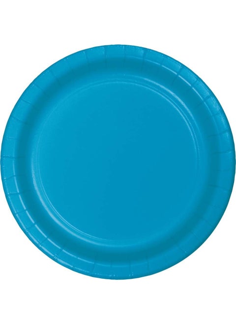 Creative Converting Touch of Color 24 Count Paper Lunch Plates Turquoise