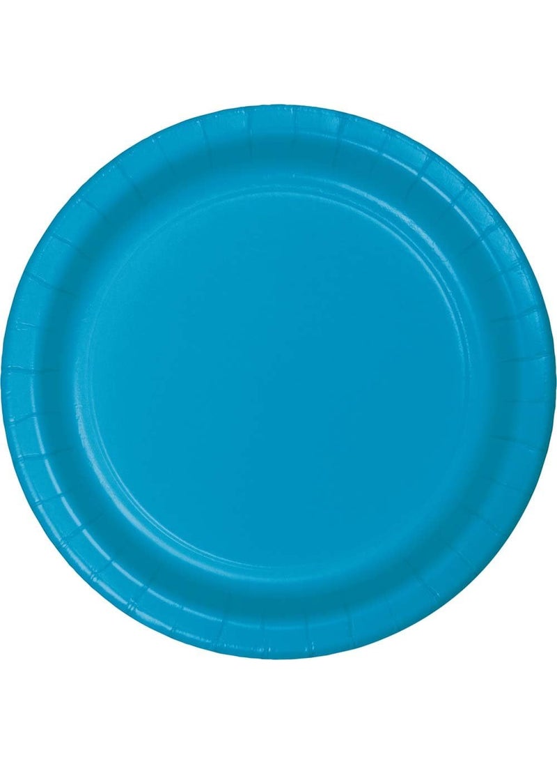 CREATIVE CONVERTING Creative Converting Touch of Color 24 Count Paper Lunch Plates Turquoise 