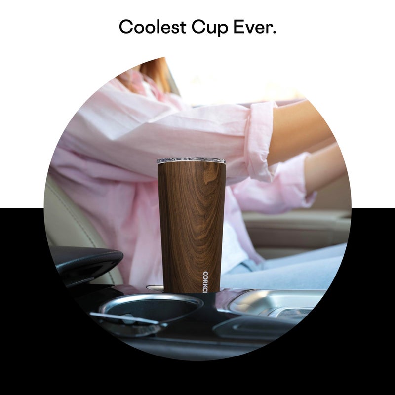 Corkcicle Classic Tumbler - Keeps Drinks Cold for 9 Hours & Hot for 3 - Triple-Insulated Stainless Steel - Holiday Tumbler Gift - 24 oz - Matte Black - Image 3