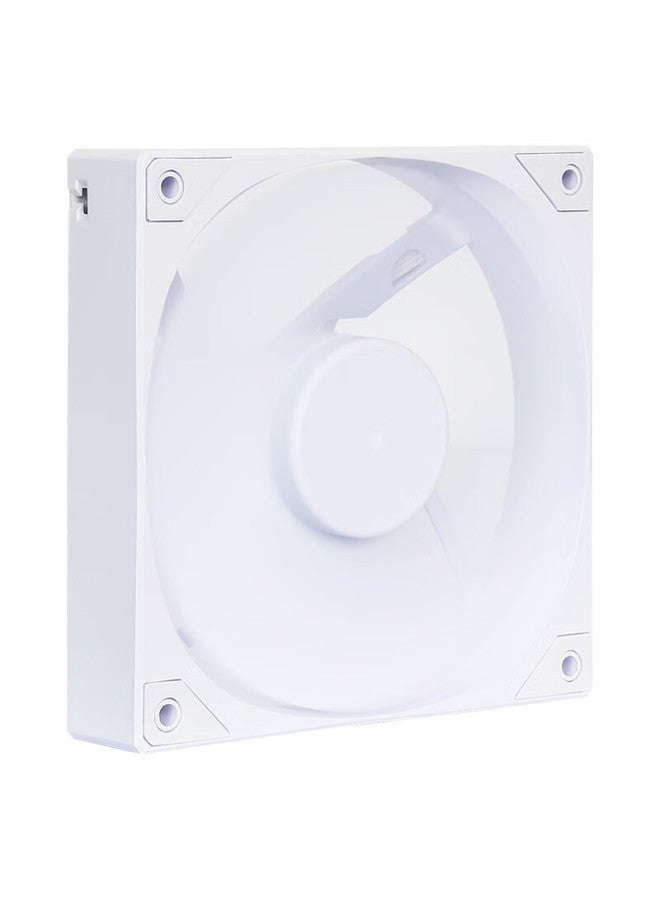 Sama Pingtouge V1 Performance Edition White Non-gloss 12cm Case Cooling Fan, 9 Blades, High Airflow, Hydraulic Bearing, Pwm Speed Control, Small 4-pin Multi-fan Series Connection - Image 3