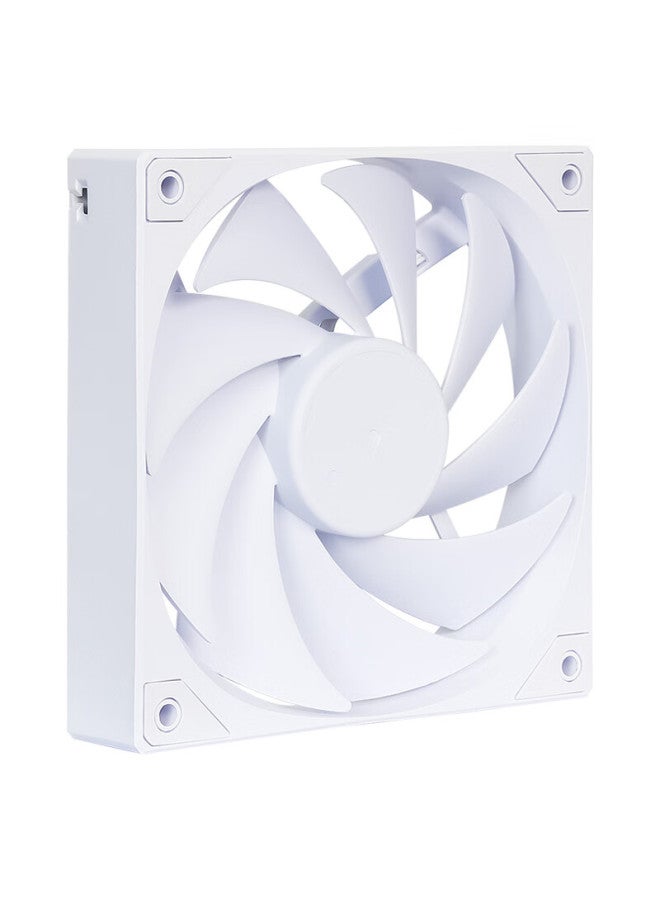 Sama Pingtouge V1 Performance Edition White Non-gloss 12cm Case Cooling Fan, 9 Blades, High Airflow, Hydraulic Bearing, Pwm Speed Control, Small 4-pin Multi-fan Series Connection - Image 2