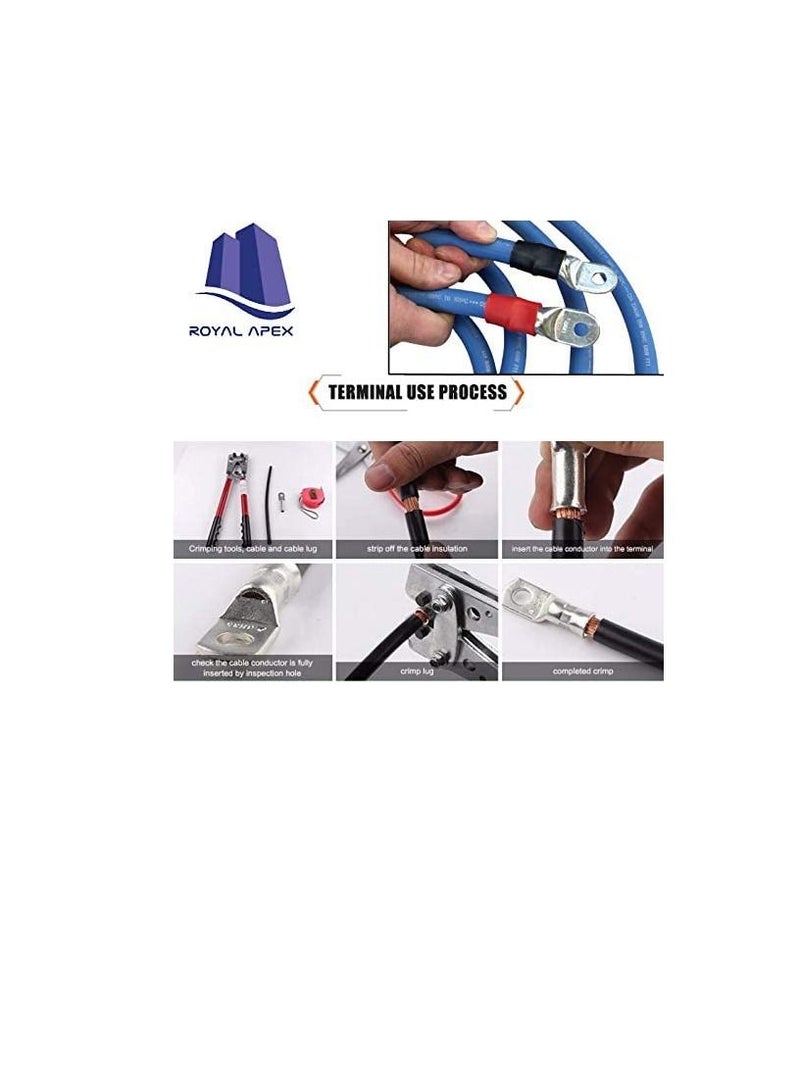 Copper Cable Lugs 10Pcs Set-Wire Terminals, Connector Cable lugs Ring Battery SC Terminals, for Marine, Solar, Automotive, Electric, Home Applications etc (Hole Size 6mm, Cable Size 10mm)  - Image 3