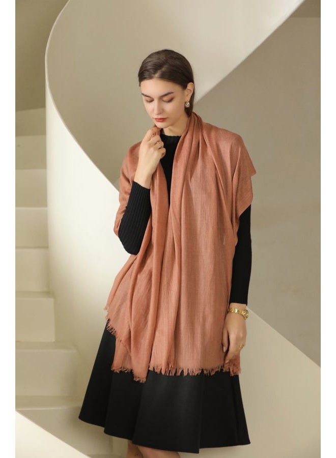 Wander Agio Pashmina Shawl Party Wraps Evening Dress Bridesmaid Long Cotton Scarves for Wedding Rusty Red 15 - Image 3