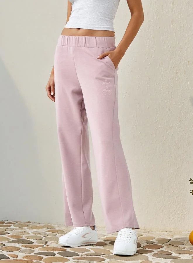 Kappa Kappa Printed Wide Leg Track Pants