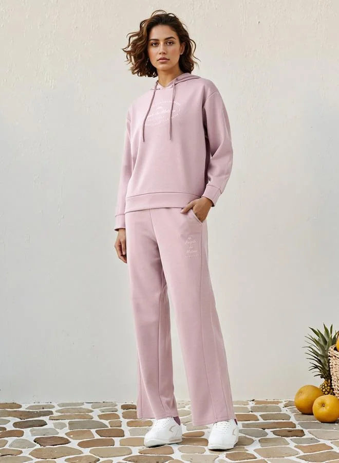 Kappa Kappa Printed Wide Leg Track Pants