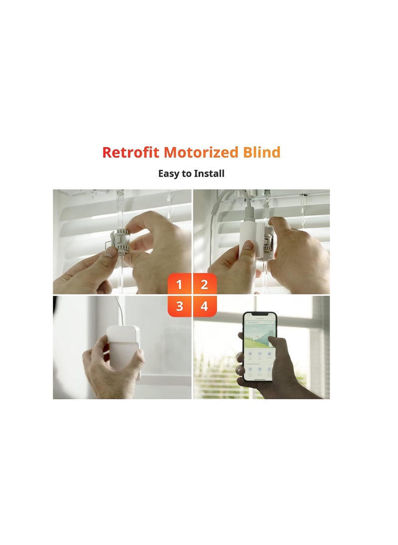 SwitchBot - SwitchBot Blind Tilt Motorized Blinds - Smart Electric Blinds with Bluetooth Remote Control - Image 1