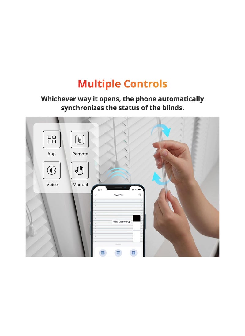 SwitchBot - SwitchBot Blind Tilt Motorized Blinds - Smart Electric Blinds with Bluetooth Remote Control - Image 1