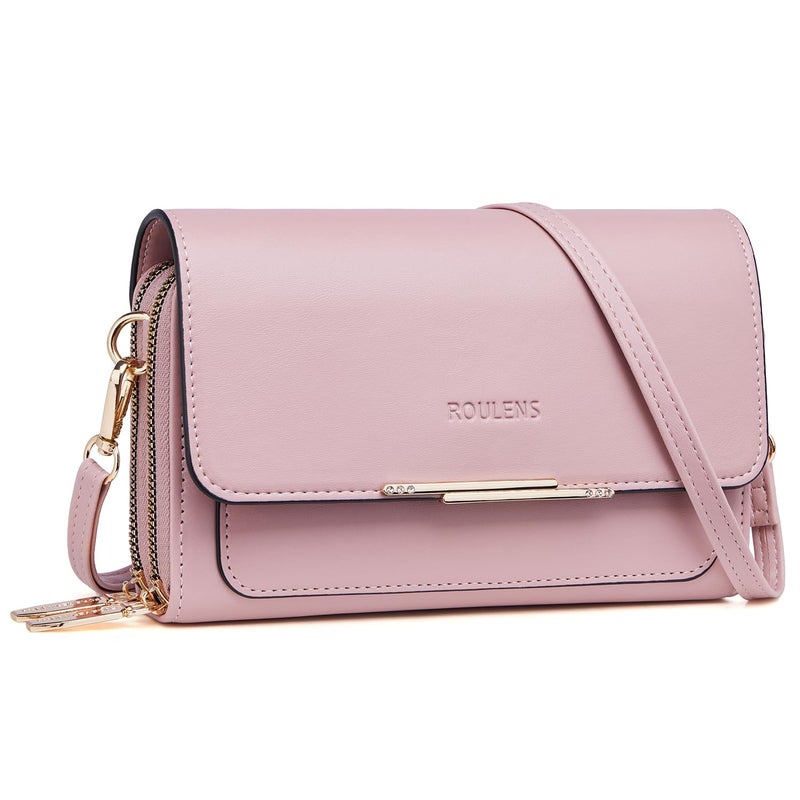 Roulens Small Crossbody Bag for Women,Cell Phone Purse Women's Shoulder Handbags Wallet Purse with Credit Card Slots - Image 1