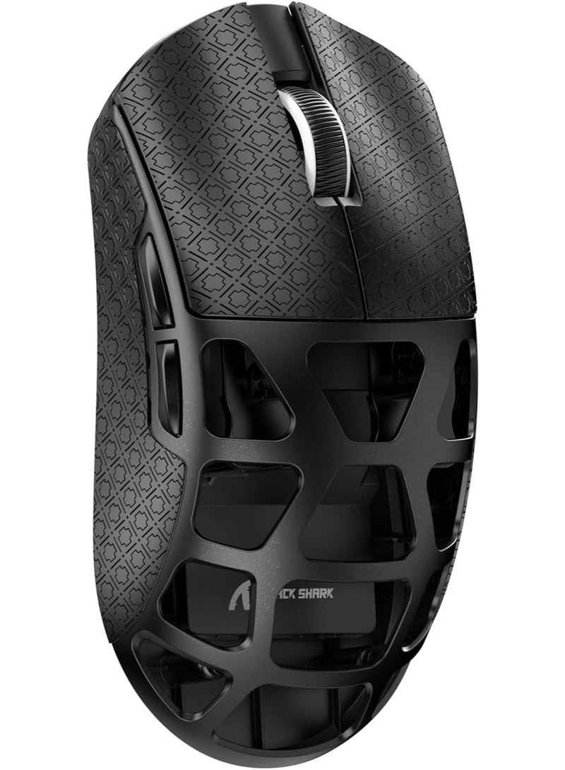 هجوم القرش R3 46g Superlight Magnesium Alloy Wireless Gaming Mouse, BT/2.4G/Wired Computer Mouse, 8KHz Polling Rate, PAW3395 26K DPI Sensor Programmable Mice Griptape for PC/Laptop/Mac (Black) - Image 4