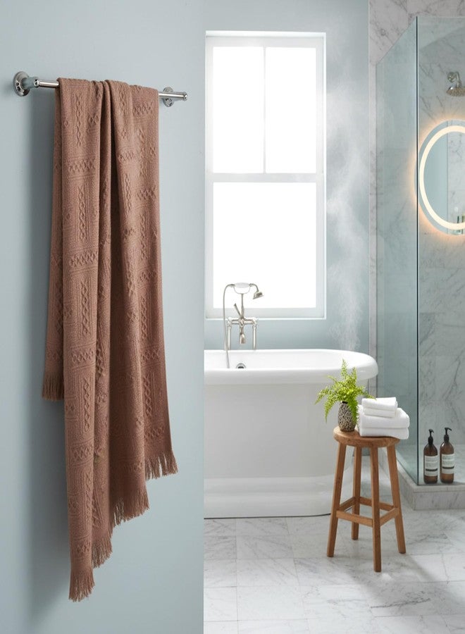 cobee 2Pcs Brown Bathroom Hand Towel, Boho Bathroom Decor, Decorative Hand Towels Bathrooms Brown Kitchen Towels, Farmhouse Bathrooms Decor for Kitchen Hotel Spa Farmhouse - Image 4