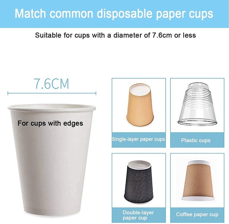Tirifer Cup Dispenser Wall Mounted Plastic Water Dispenser Disposable Cup Holder Rack, Paste or Screw Plate Mountable for Paper Cups Halloween Party Supplies(L, White) - Image 4