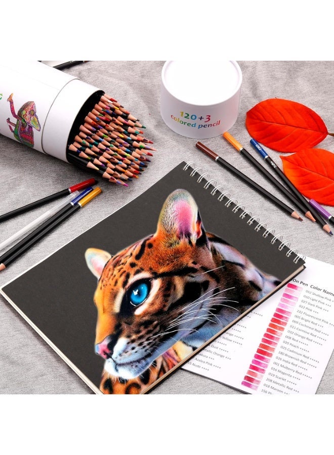 كالور KALOUR Premium Colored Pencils,Set of 123 Colors,Artists Soft Core with Vibrant Color,Ideal for Drawing Sketching Shading,Coloring Pencils for Adults Beginners - Image 2