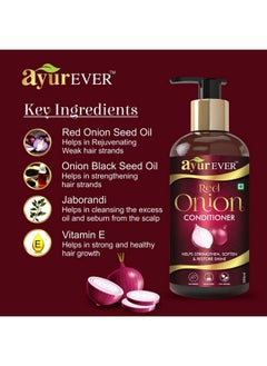 AYUREVER Red Onion Black Seed Oil - 200 Ml With Onion Conditioner - 300 Ml Combo Pack (Blackseed200+Conditioner)  - Image 3