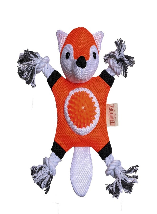 Territory 2 in 1 No Stuffing Removable Fetch Ball Tug Dog Toy for Small Medium Large Dogs, Fox - Image 1