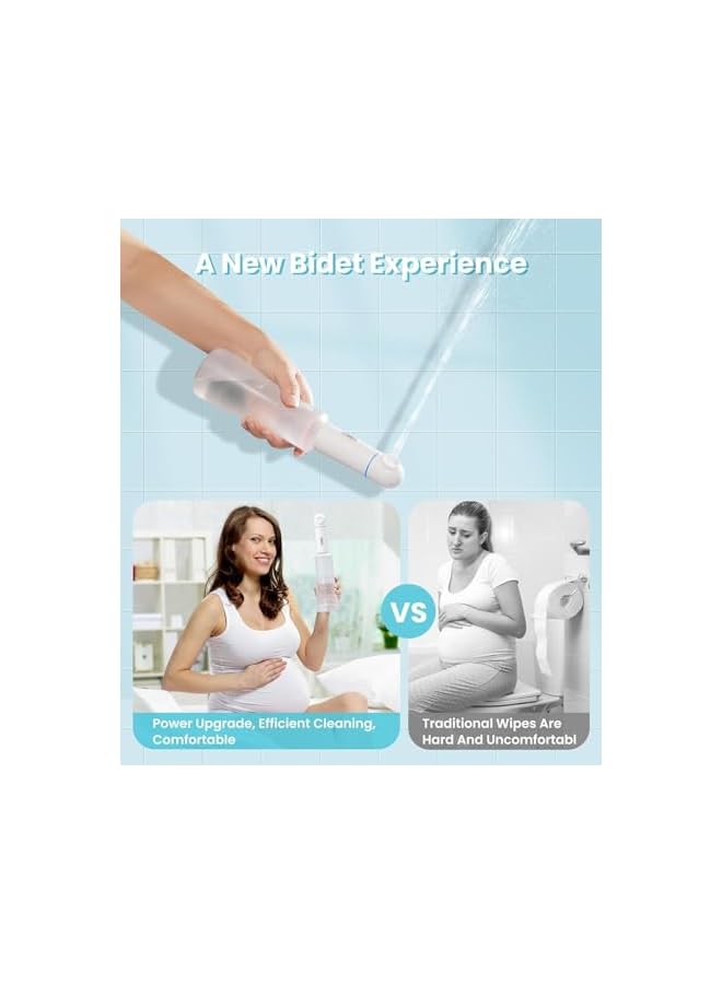 The Bros Portable Bidet With 350ml Reservoir, High Pressure Type C Mini Electric Rechargeable Handheld Travel Bidet, Water Sprayer for Women and Men, Personal Hygiene Cleaning, Postpartum Care,Camping bidet - Image 4