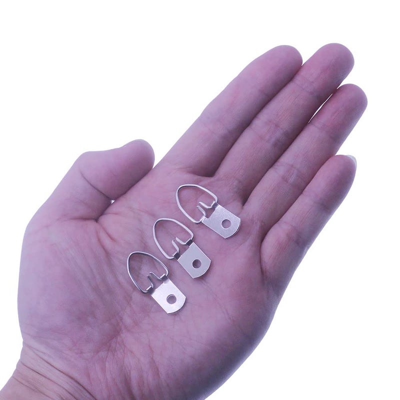 GUSSKER D-Ring Picture Hangers with Screws, 50 Pcs Single Hole Picture Hanging Hardware, Picture Hooks for Mirror, Clock, Decoration, Paintings, Artwork Picture Frame - Image 3