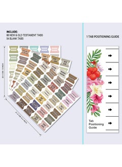 Bible Index Tabs New & Old Testament Tabs Matte Laminated Floral Design, Bible Journaling Supplies - 122 Pcs (Vintage) - pzsku/Z368B9EA369DB652146BAZ/45/_/1735214466/582f58ef-cd6a-4495-84bd-2bc2ffedef5c