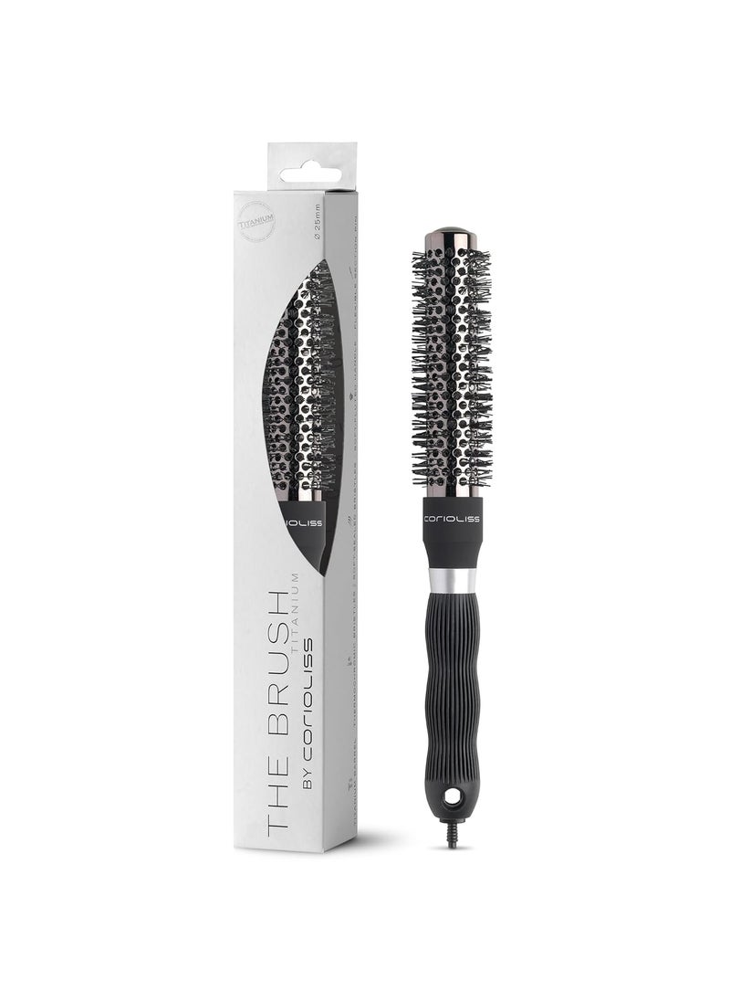 Corioliss CORIOLISS  Hair Brushes for Women  Professional Titanium Round Barrel Ionic Hair Brush  Ideal for Styling Every Kind of Hair 25 MM 