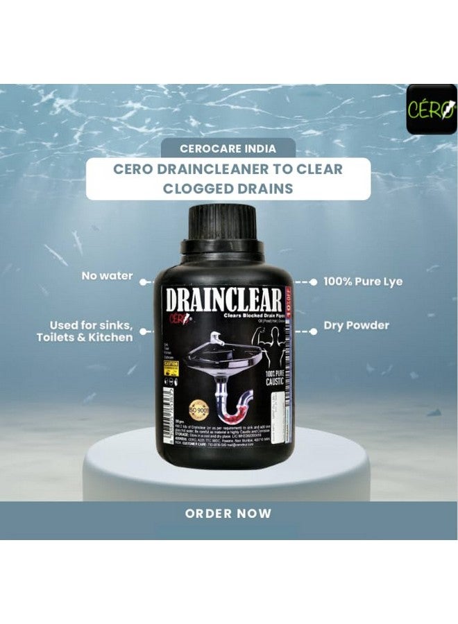 CERO ® DRAINCLEAR 1.45% WW (مسحوق جاف) لتنظيف المجاري المسدودة، الأحواض والأنابيب (190 جرام) - Image 2