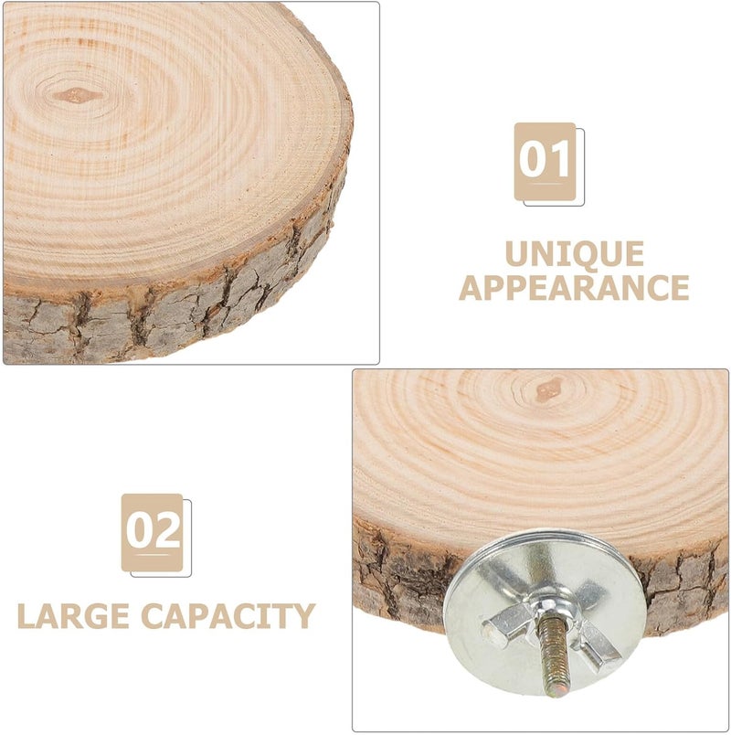 Wood Parrot Perch Stand 4pcs Set Multi-Branch Natural Wood Perches and Claw Grinding Sticks for Birdcage Accessories Suitable for Parrots and Small Birds - Image 3