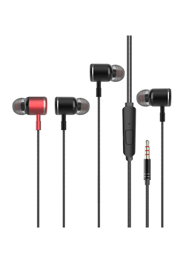 Yoodex Youdian 3.5mm Interface Earplug Wired Headset Amount Material Soft And Comfortable Wire Control Headset-Color:3.5mm Interface Red  - Image 5